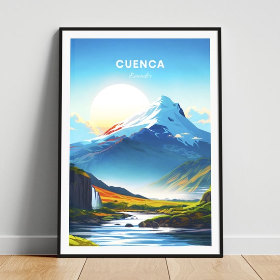 Cuenca Travel Print Ecuador Wall Art Cuenca Poster Azuay Poster Personalized Gift Poster Minimalist Poster Wedding Gift