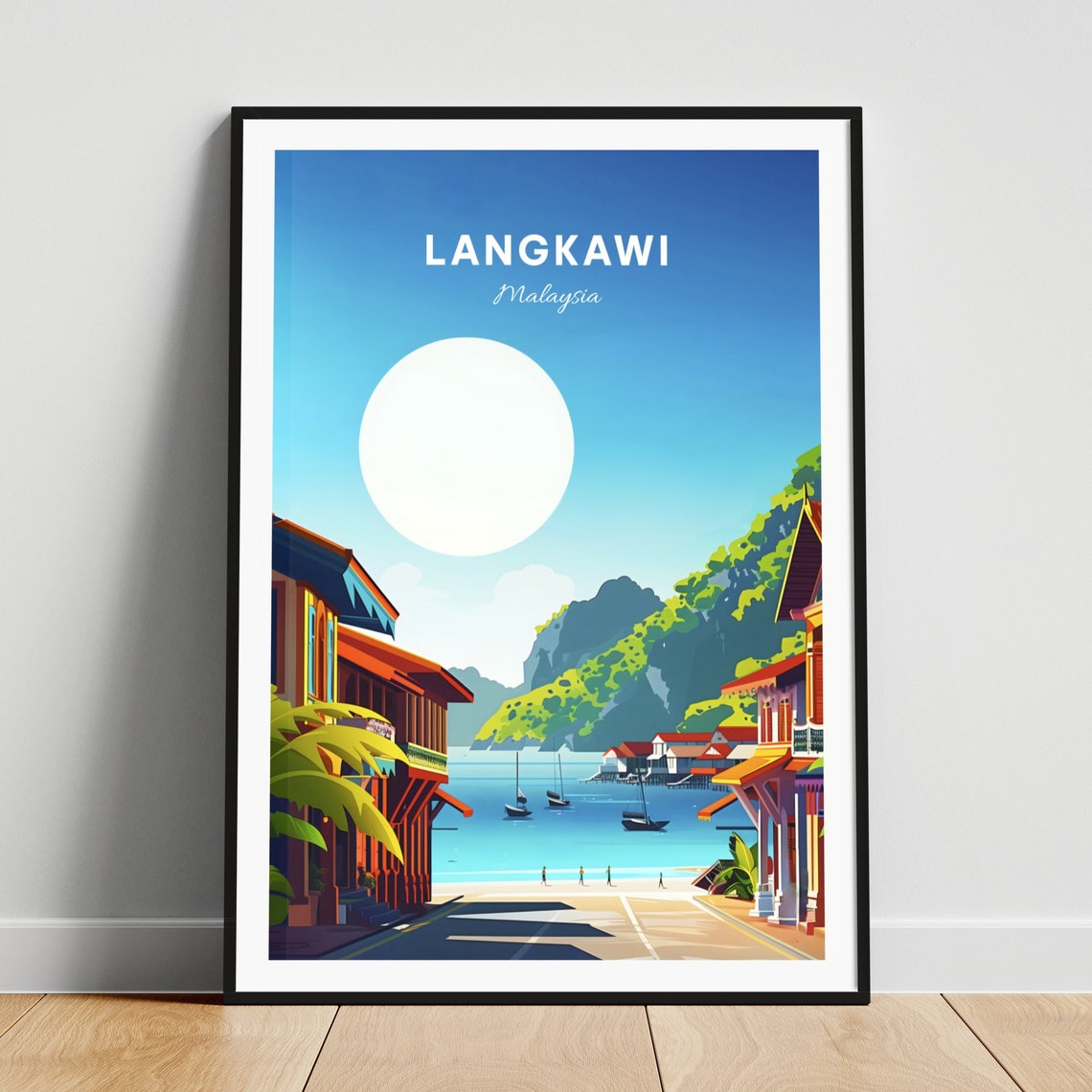 Langkawi Malaysia Winding Sky Bridge Above Sunlit Jungle Poster