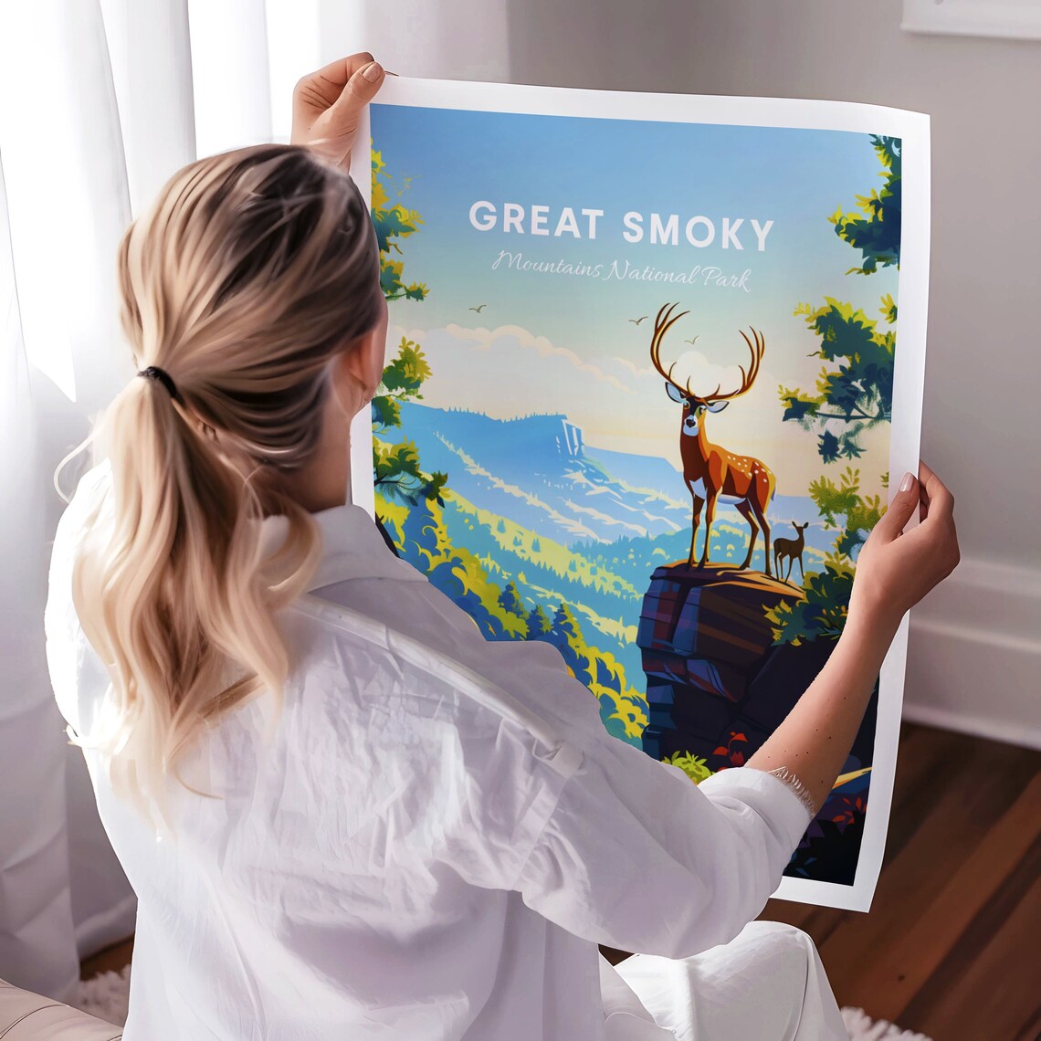 Great Smoky Mountains Elk Overlook Scenic National Park Poster - Image 3
