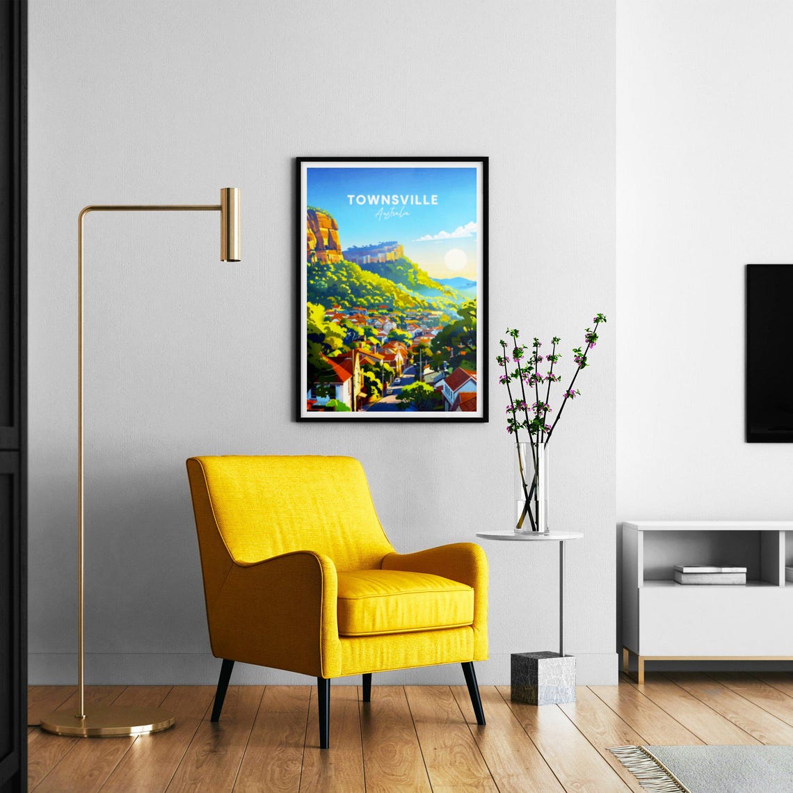 Townsville Australia Hillside Suburb Castle Hill View Poster - Image 2