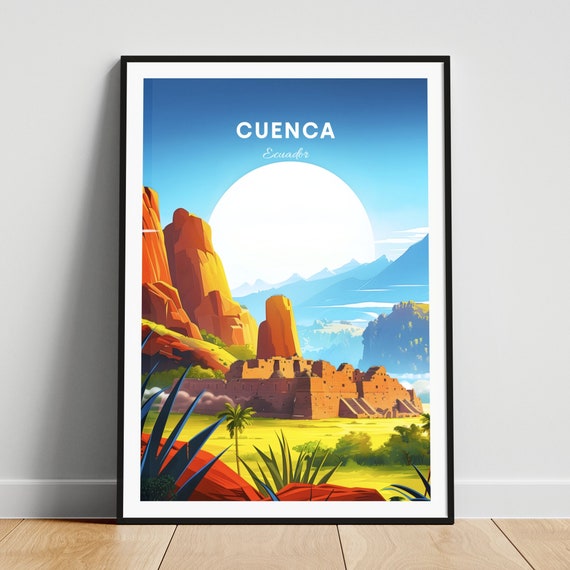 Cuenca Travel Print Ecuador Wall Art Cuenca Poster Azuay Poster Personalized Gift Poster Minimalist Poster Wedding Gift
