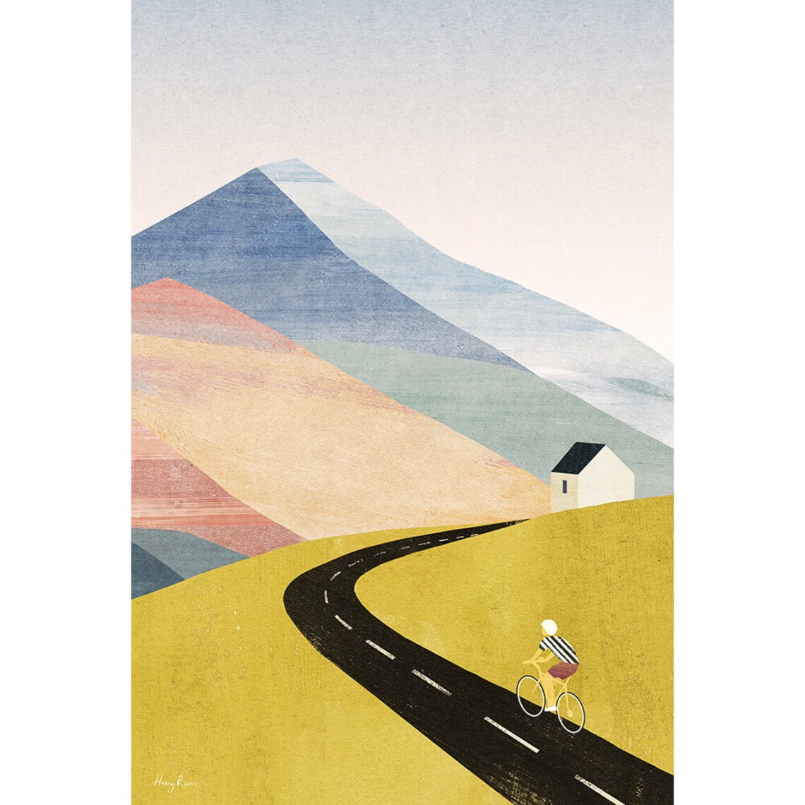 Cycling Home By Henry Rivers, Mountain Poster - Image 3