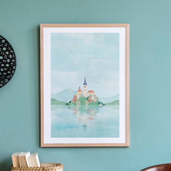Slovenia By Henry Rivers, Lake Bled Travel Poster