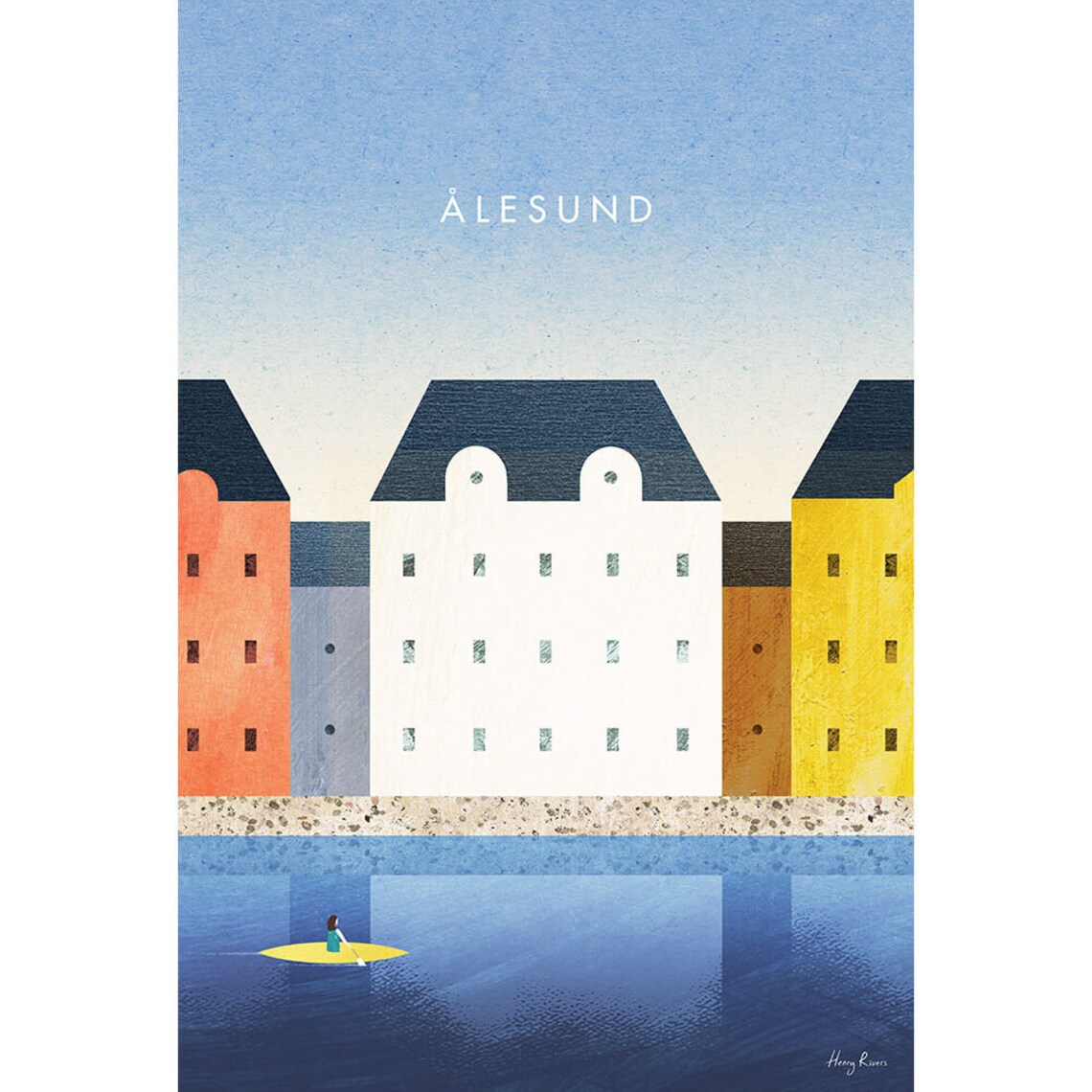 Alesund Norway Travel Poster, Henry Rivers - Image 3