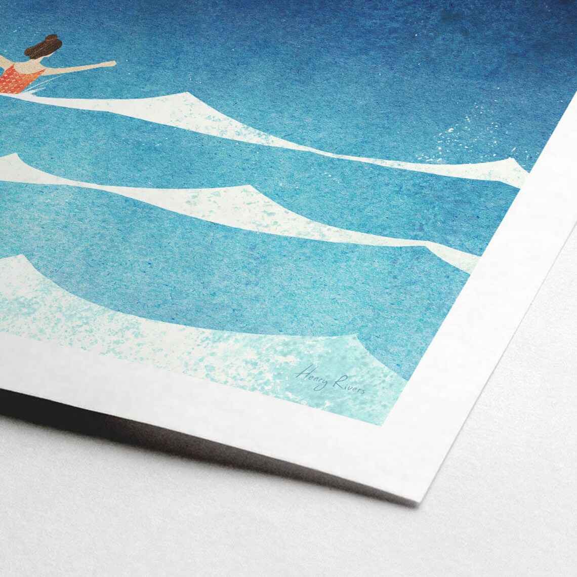 Sea Swim II by Henry Rivers, Coastal Art Print - Image 2