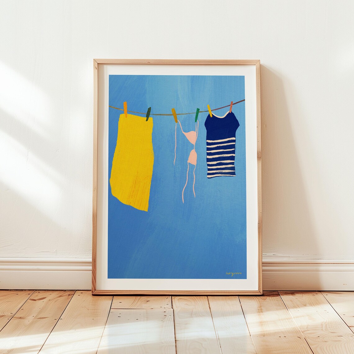 Laundry On Clothes Line Art Print, Henry Rivers - Image 3