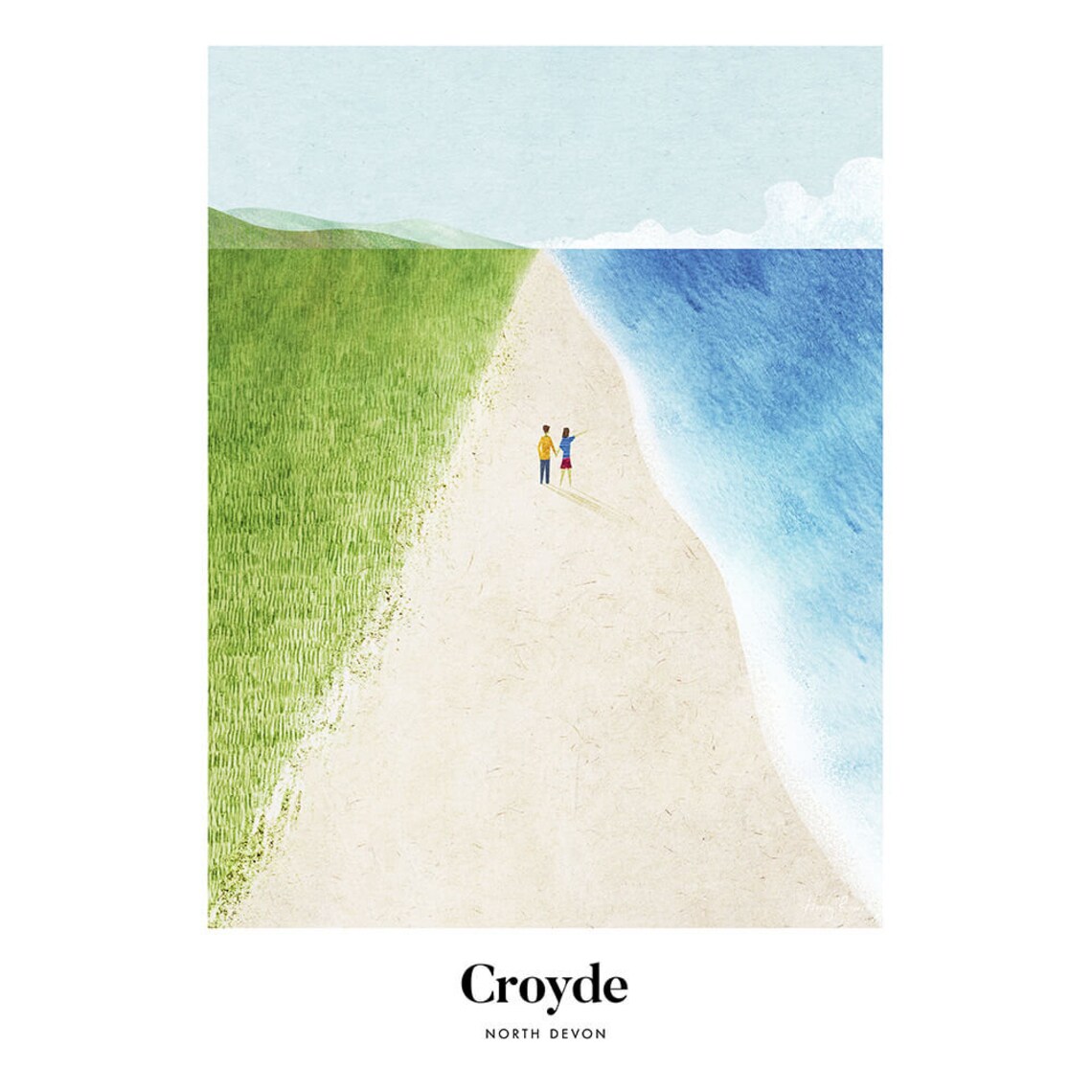 Croyde by Henry Rivers, Landscape Art Print - Image 3