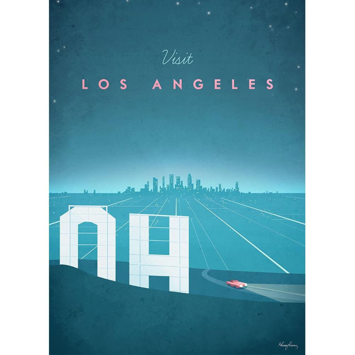 Los Angeles Vintage Travel Poster, Minimalist Travel Art - Image 2