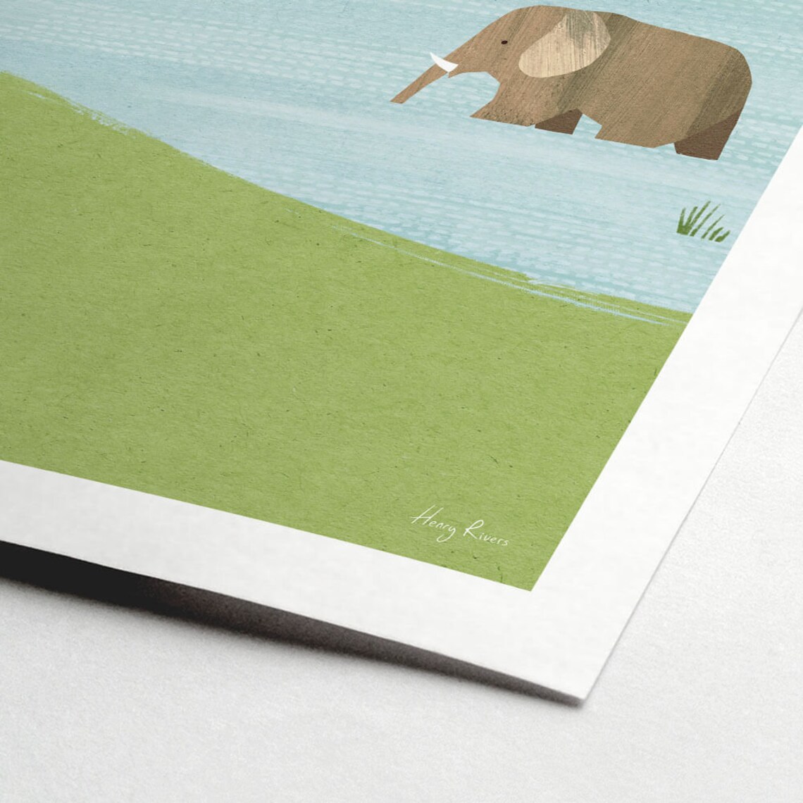 Elephants II by Henry Rivers Safari Art Print - Image 2