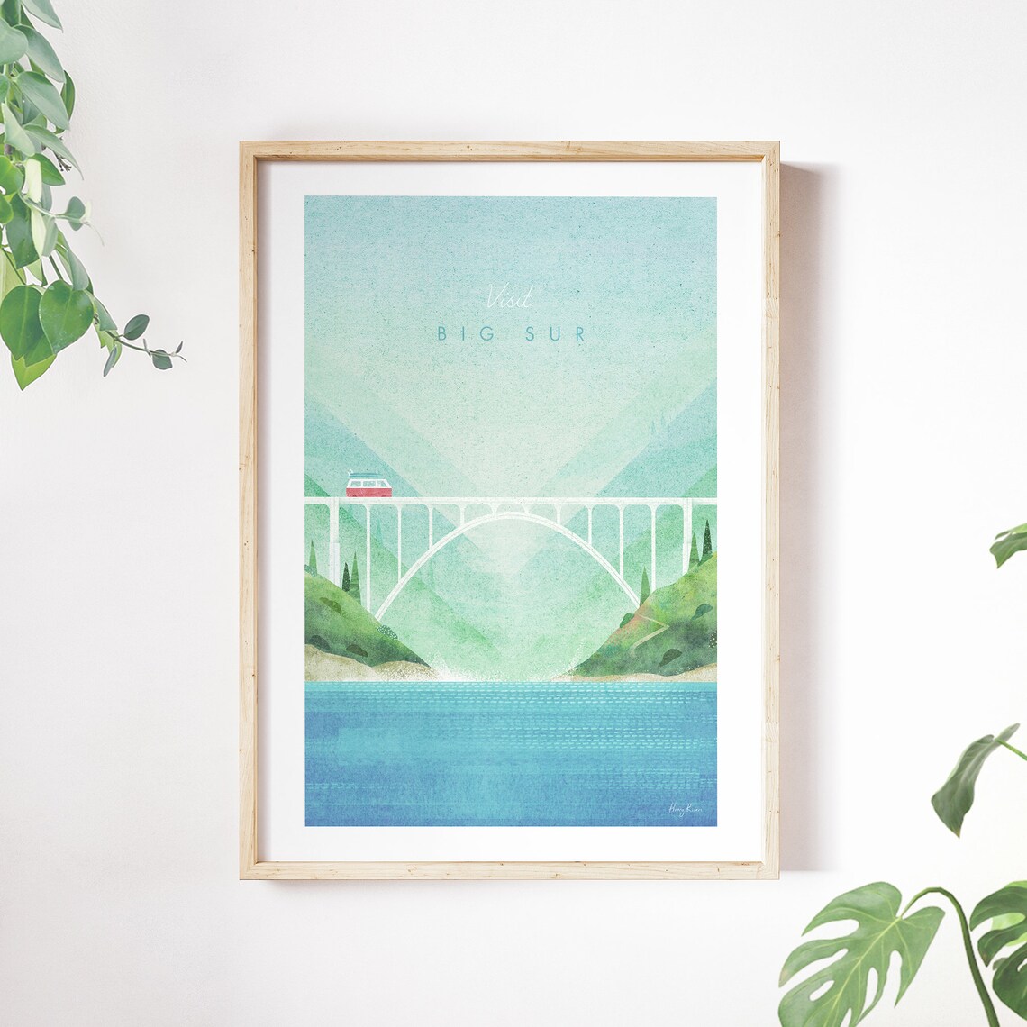 Big Sur, Bixby Bridge Travel Poster, Art Print