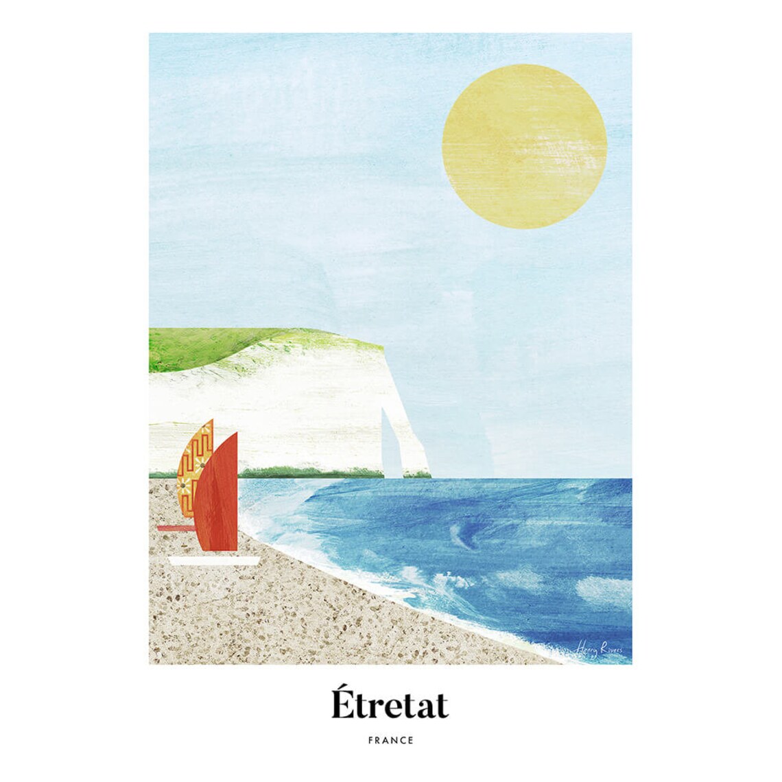 Etretat by Henry Rivers, Travel Poster Art Print - Image 3