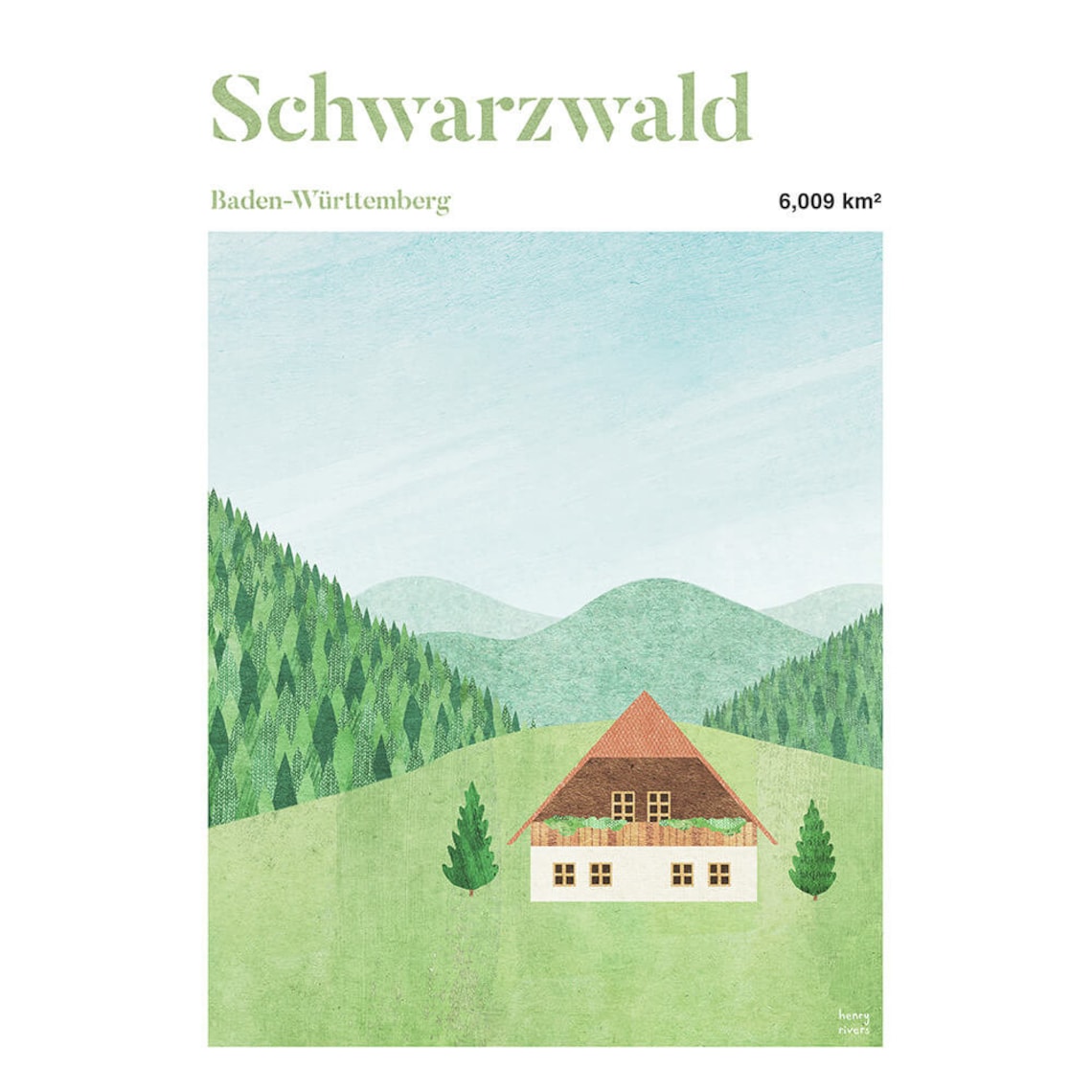 Schwarzwald by Henry Rivers, Black Forest Art Print - Image 3