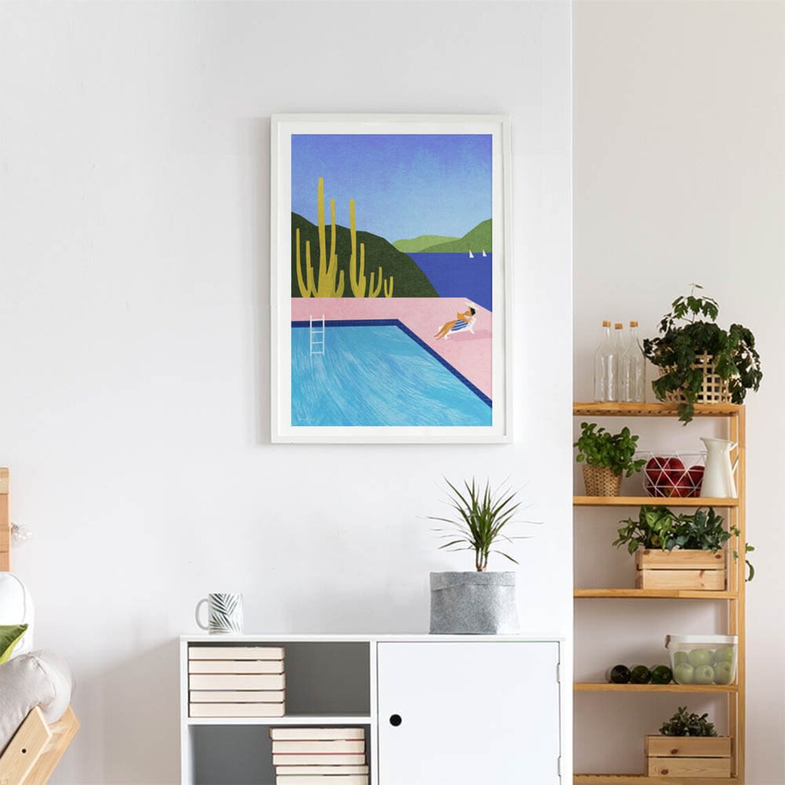 Swimming Pool II by Henry Rivers, Summer Vacation Art Print - Image 4