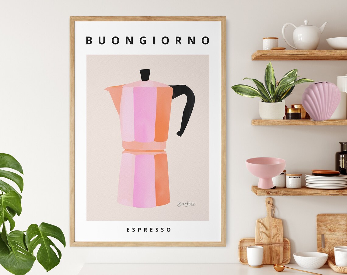Modern Coffee Poster Print, Eclectic Kitchen Wall Art - Image 8