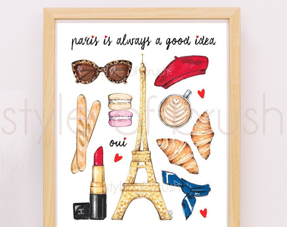 Paris Is Always a Good Idea Eiffel Tower Collage Fashion Poster
