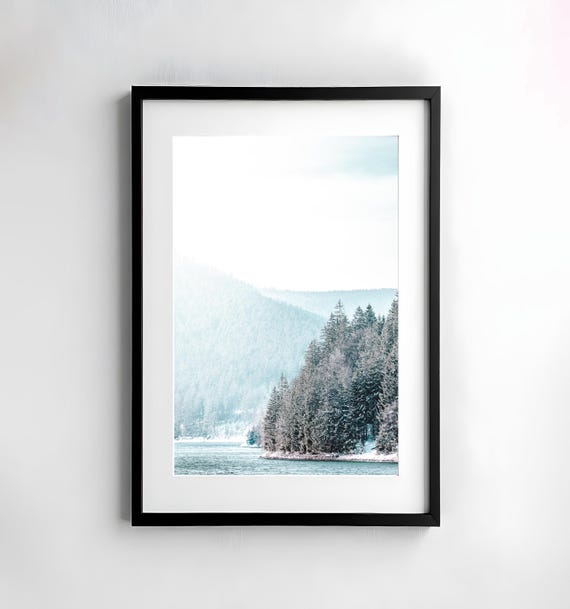 Winter Landscape Photography Nature Wall Art Poster Fine Art Print Nature Photography Decor Art Wall Design Lake Snow