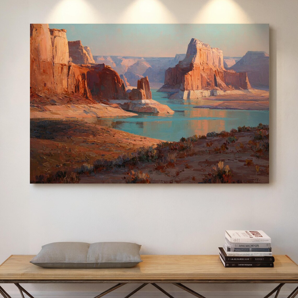 Lake Powell Red Cliffs Turquoise Water Desert Landscape Poster