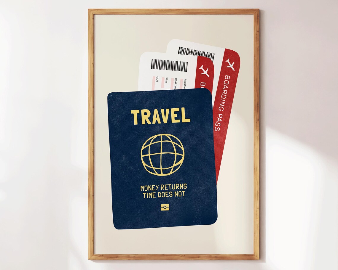 Navy Travel Money Returns Time Does Not Passport Quote Poster