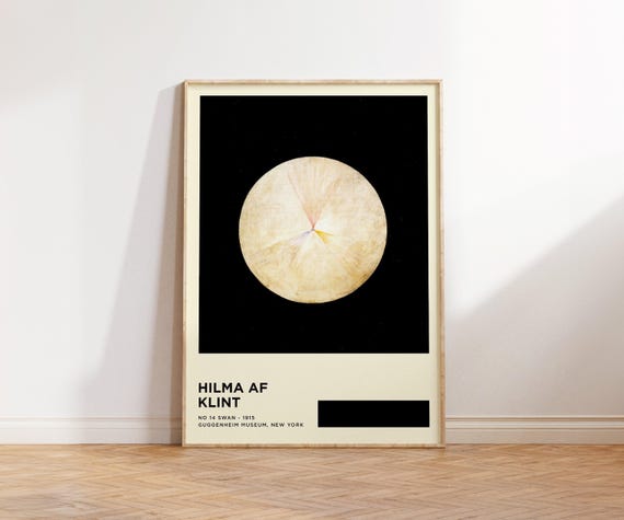 Hilma Af Klint Print Large Black Abstract Moon Wall Art For Living Room And Home Decor Modern Canvas Poster Gifts