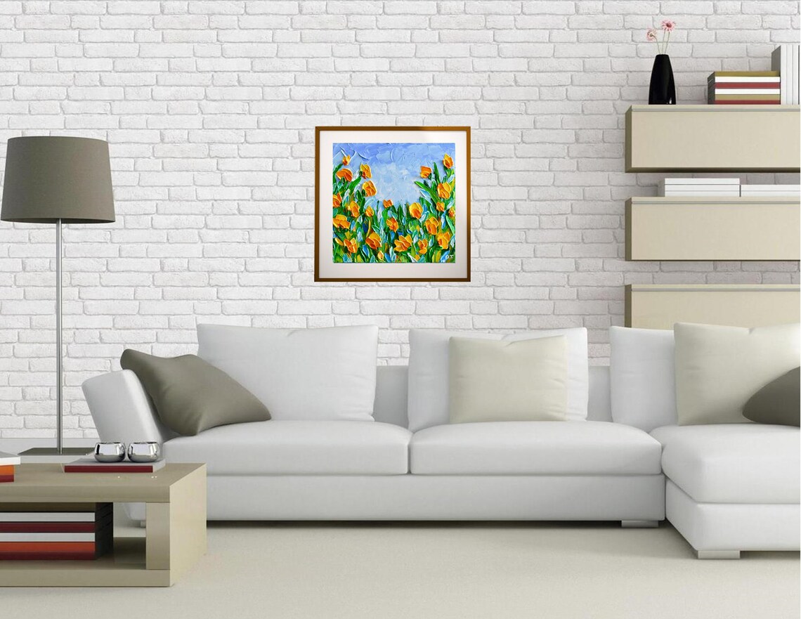 California Poppy Landscape Art Print, Floral Field - Image 2