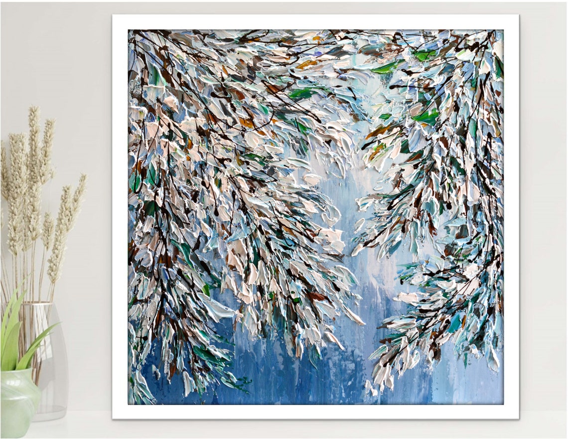 Abstract Winter Tree Branches Art Print