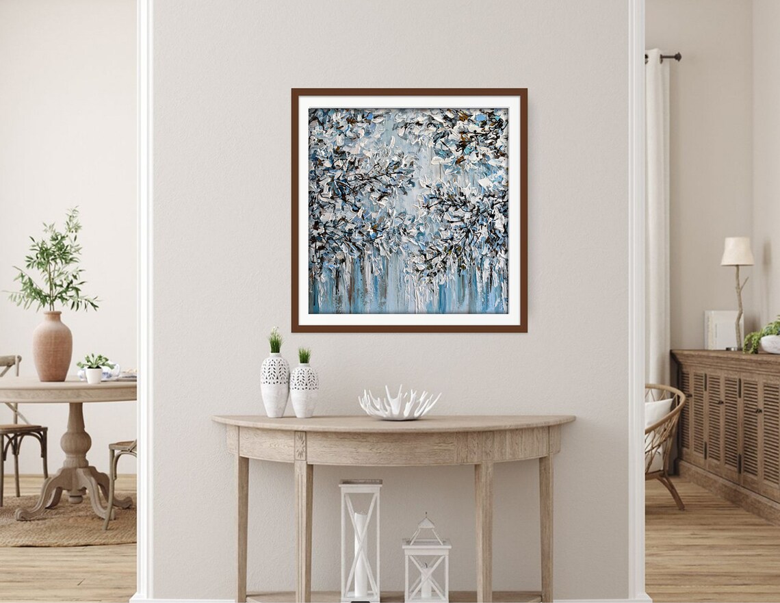 Abstract Winter Tree Branches, Modern Wall Art - Image 2