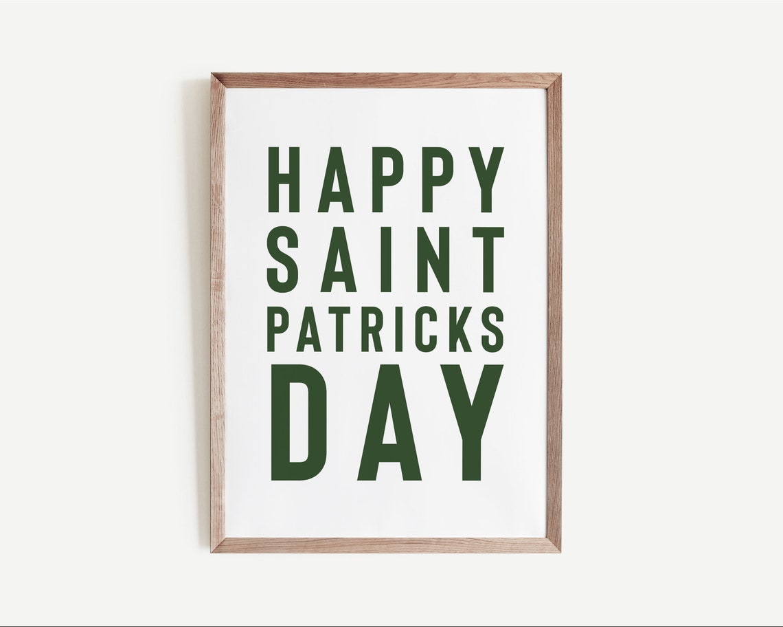 Happy Saint Patricks Day Bold Green Typography Holiday Poster - Image 2
