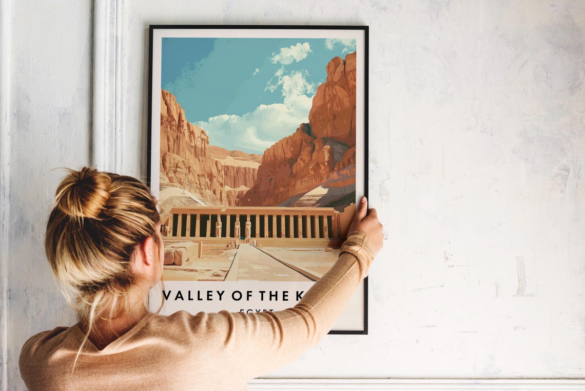 Valley Of The Kings Travel Print Wall Art Valley Of The Kings Poster Egypt Travel Print Travel Lovers Home Decor Wall Art Travel Poster - Image 2