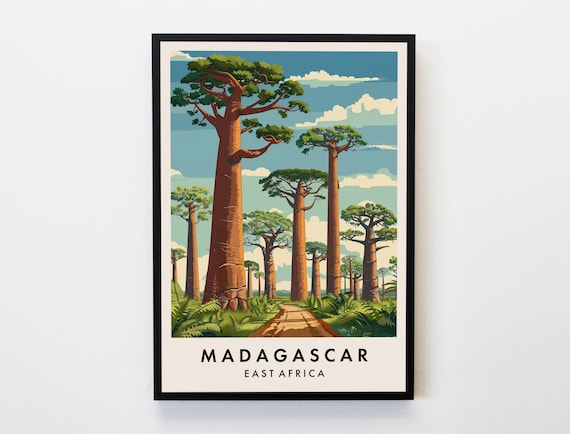 Madagascar Travel Print Wall Art Madagascar Poster Africa Travel Print Travel Lovers Home Decor Wall Art City Travel Poster Gifts
