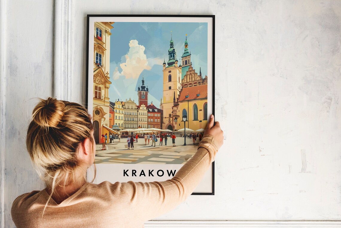 Krakow Travel Poster, Europe Wall Art Print - Image 2