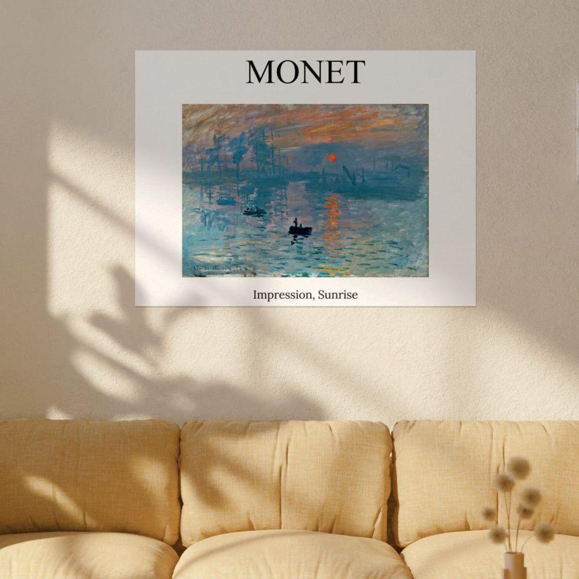 Claude Monet Impression Sunrise Harbor Morning Light Museum Poster