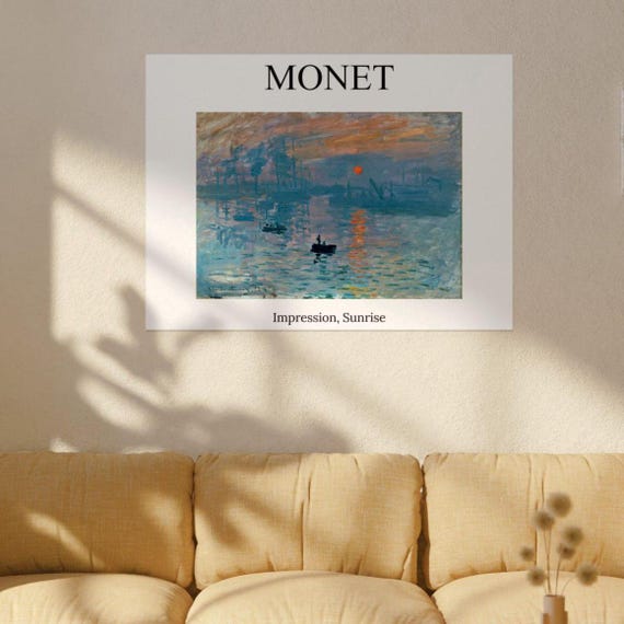 Impression Sunrise Poster Claude Monet Poster Monet Gifts Claude Monet Wall Art Monet Print Impression Sunrise Print Impression Sunrise Wall