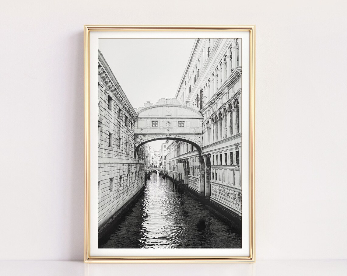 Venice Italy Bridge Of Sighs Photo Travel Poster