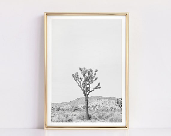 Joshua Tree Cactus Boho Minimalist Wall Art Print