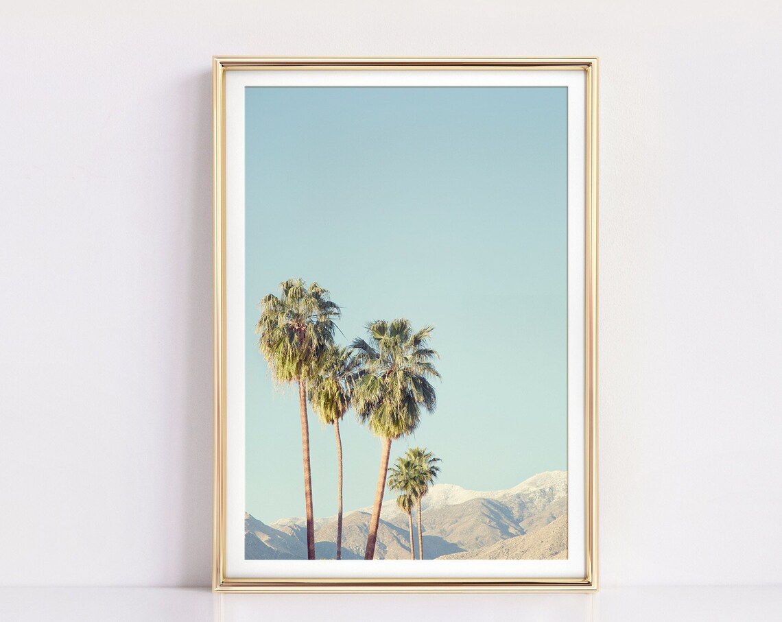 Palm Springs California Palm Tree Travel Poster
