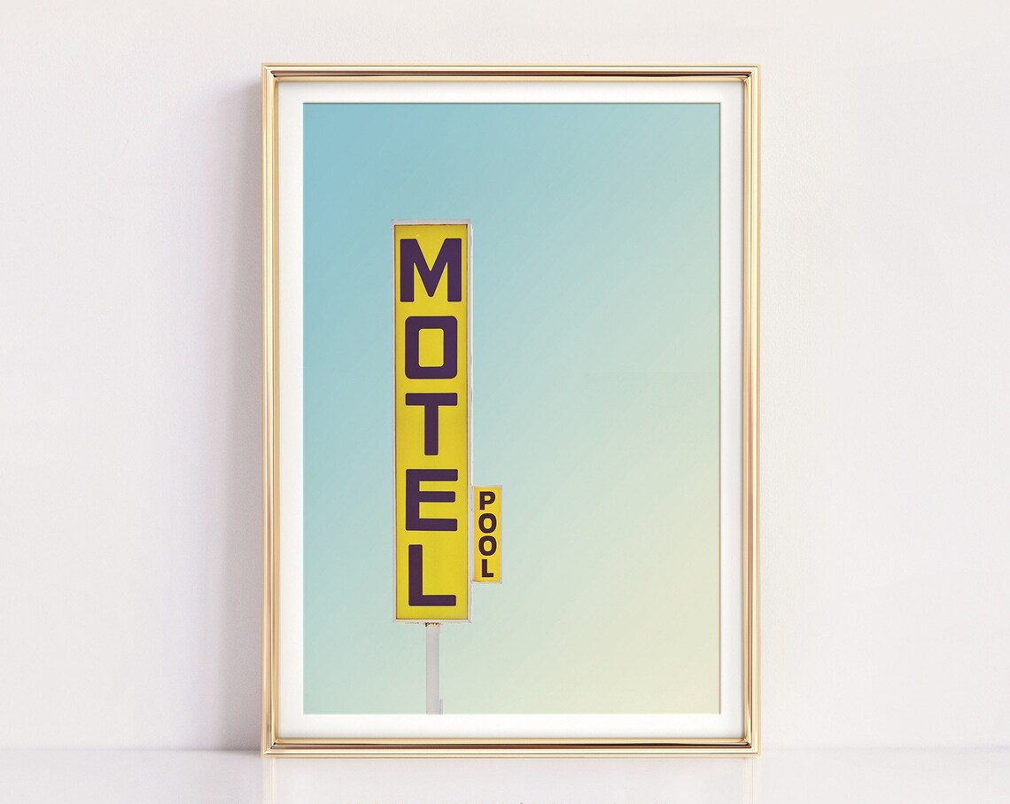 Palm Springs Vintage Motel Sign, Mid-Century Poster