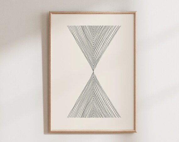 Geometric Triangles Abstract Art Print, Minimalist
