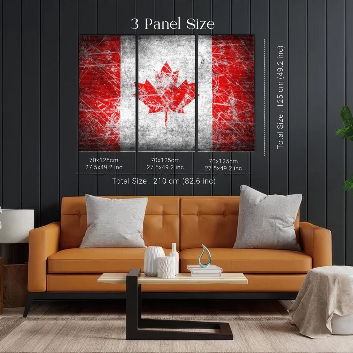 Distressed Vintage Canadian Maple Leaf Flag Wall Decor Poster - Image 2
