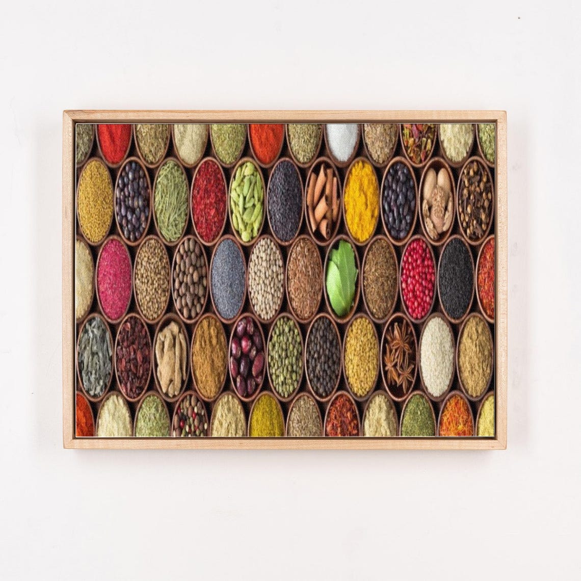 Colorful Spice Bowls Market Display Kitchen Photo Art Poster - Image 4