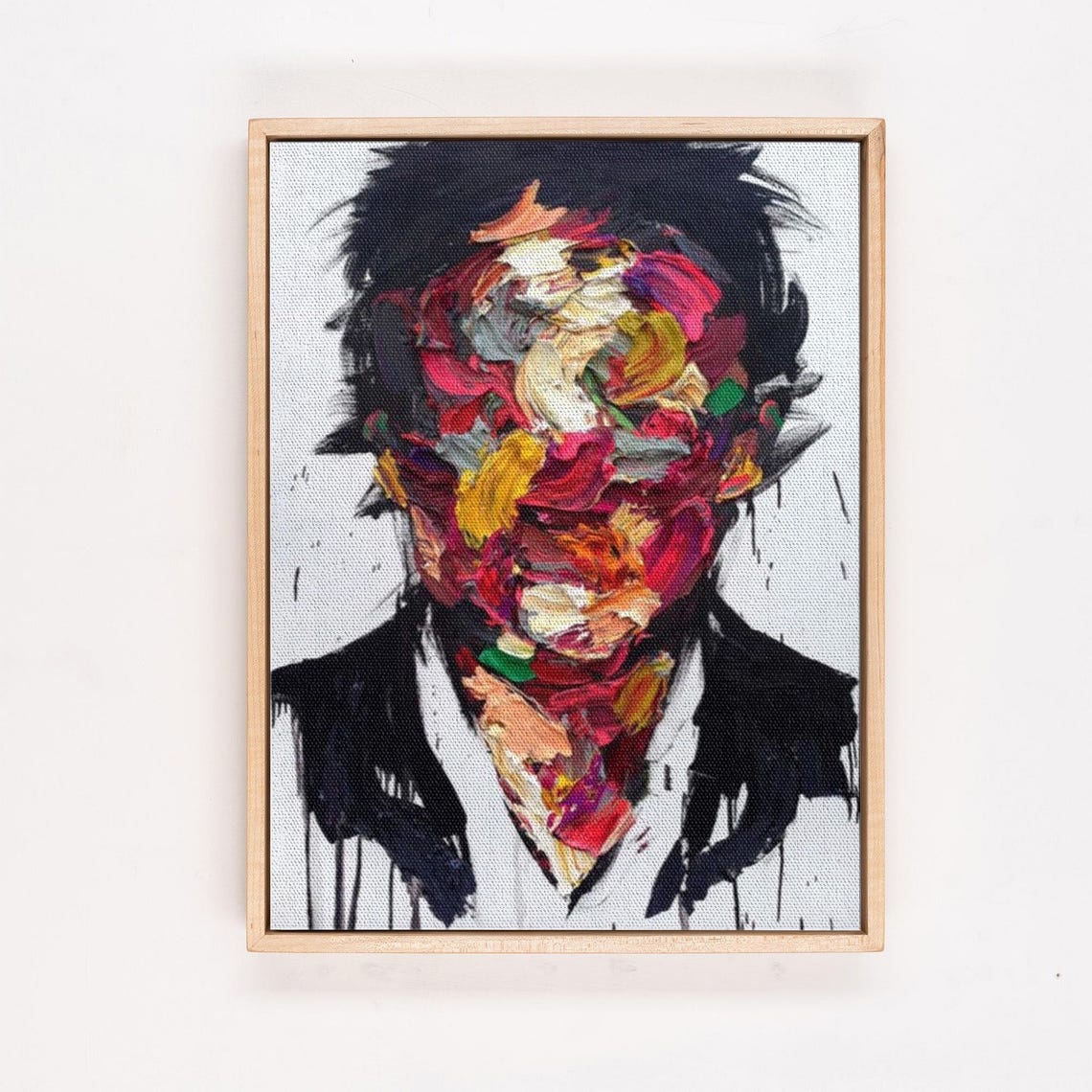Abstract Face Painting With Bold Colorful Brushstrokes Poster - Image 4
