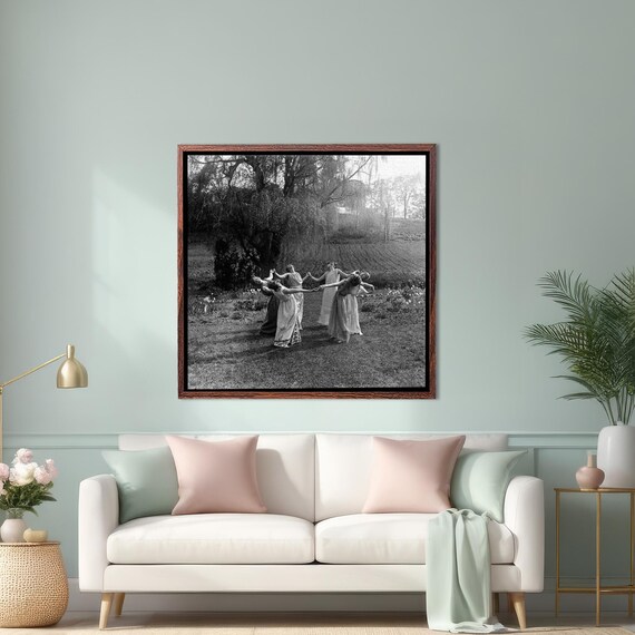 Women Dancing In A Circle Vintage Ritual Garden Photo Poster