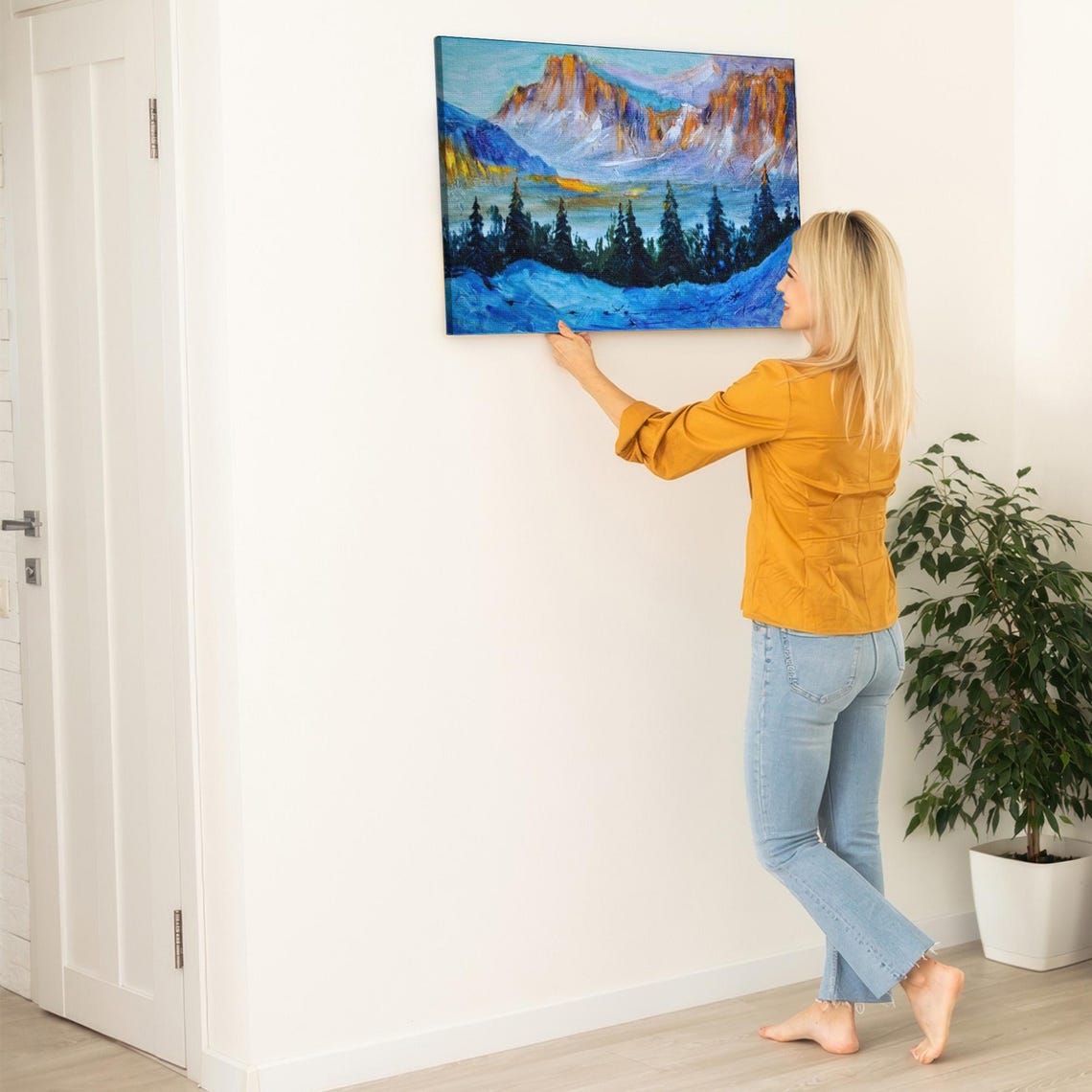 Mountain Forest Landscape Wall Painting Nature Print Nature Wall Decor Nature Decor Nature Art - Image 5