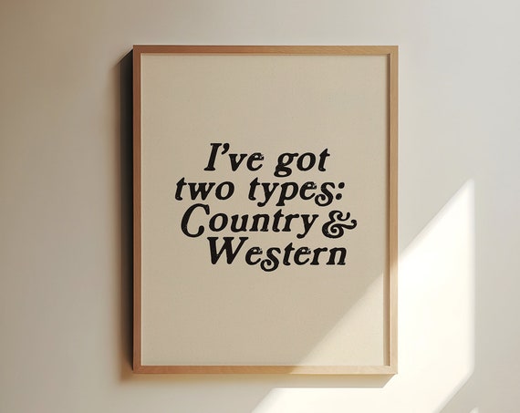 Country Western Art Print Minimalist Southern Poster Vintage Cowgirl Wall Art Cute Apartment Decor Southwestern Home Texas Art