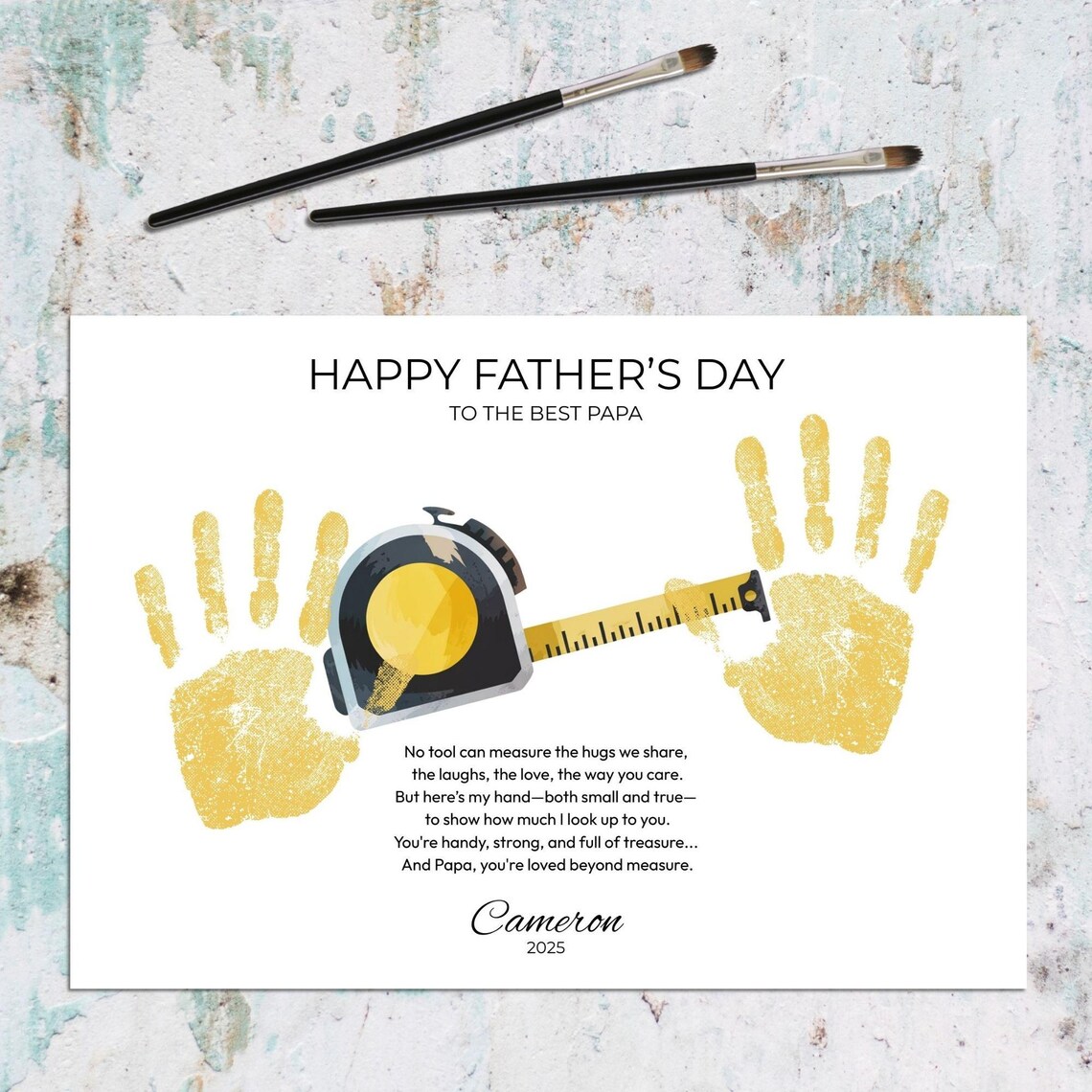 Fathers Day Handprint Poem, Gift for Dad - Image 3