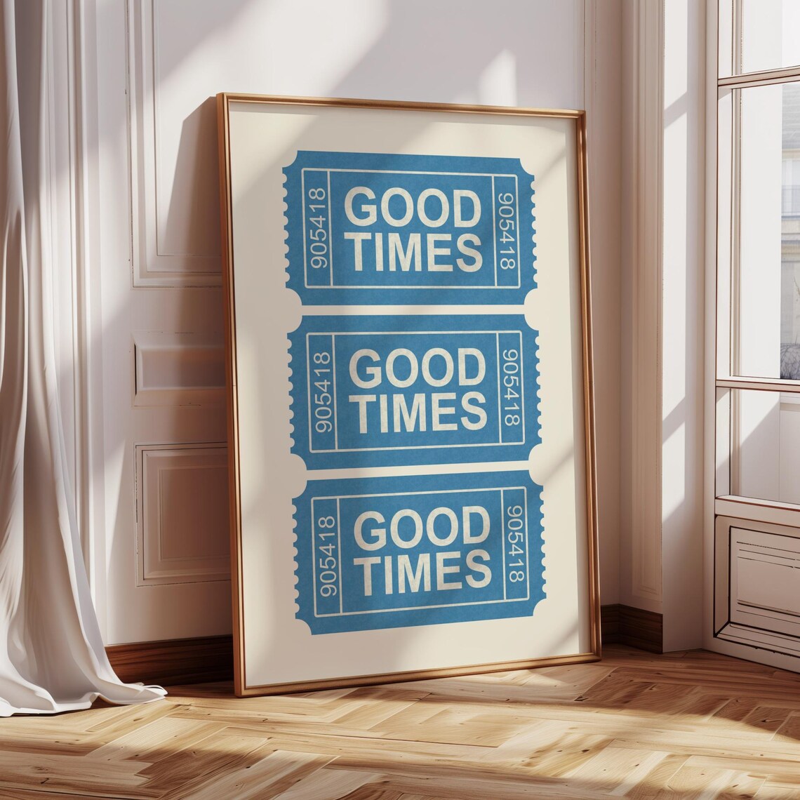 Good Times Ticket Vintage Art Print, Retro Wall Art - Image 3
