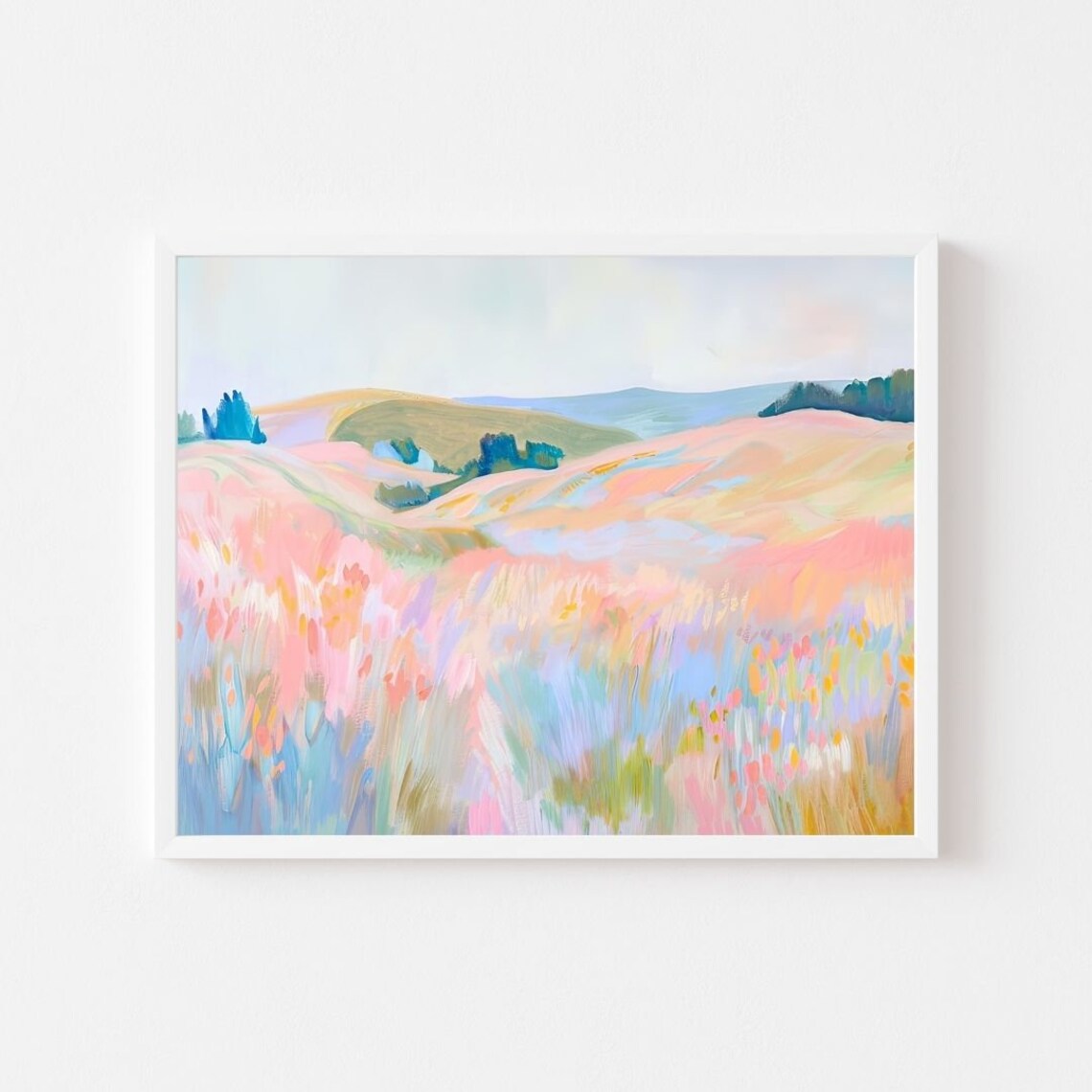 Impressionist Abstract Meadow Landscape Art Print