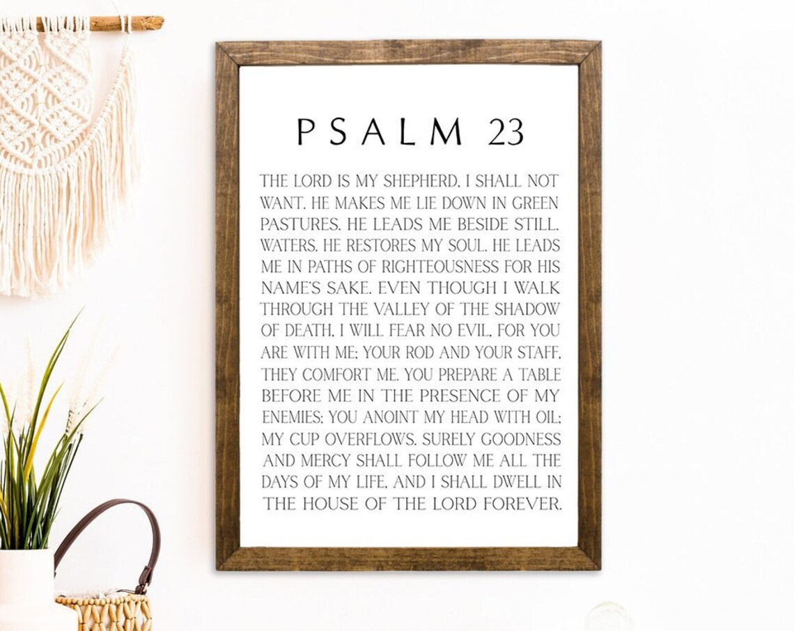Psalm 23: The Lord Is My Shepherd, Farmhouse Art Print