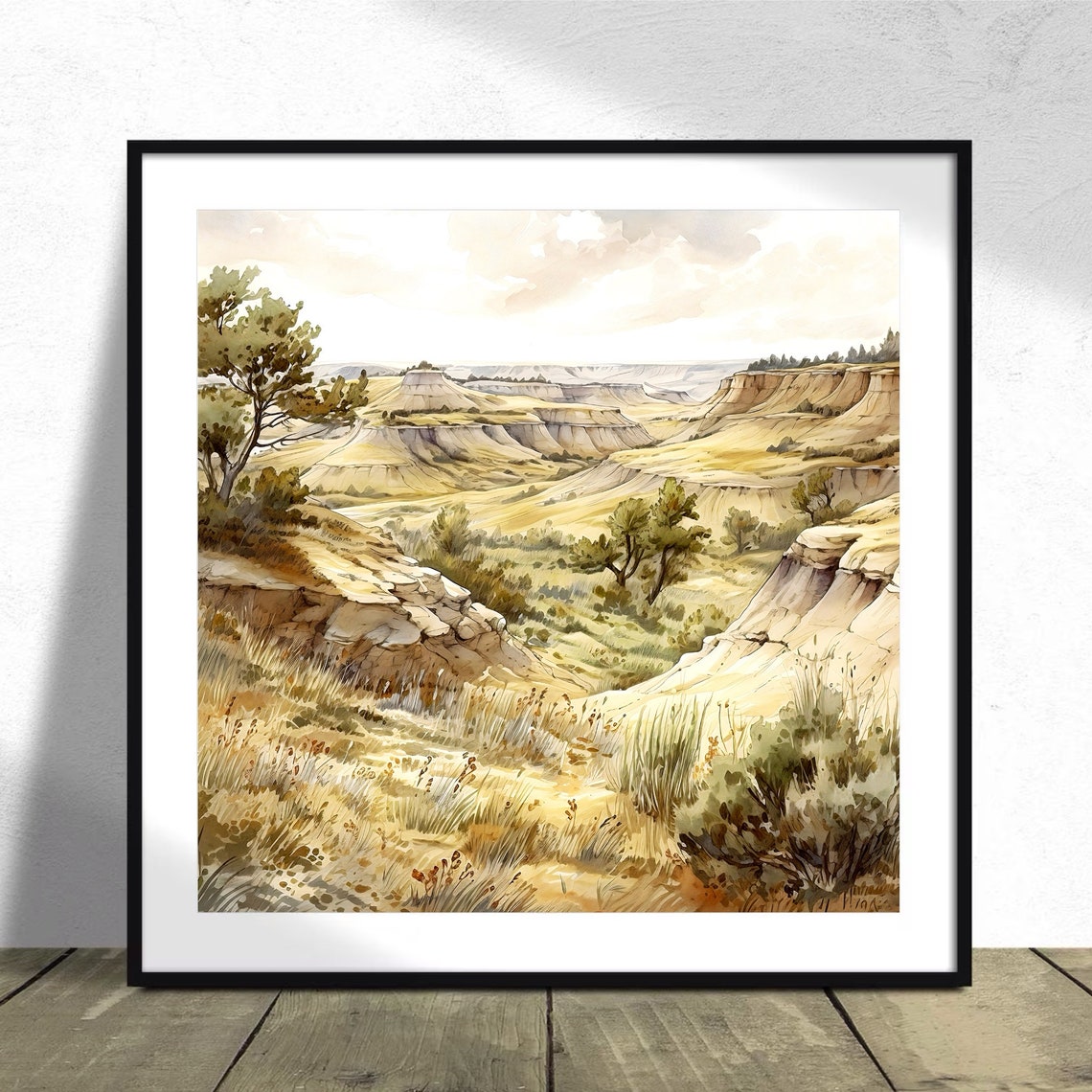 Theodore Roosevelt National Park Golden Buttes Canyon Poster - Image 3