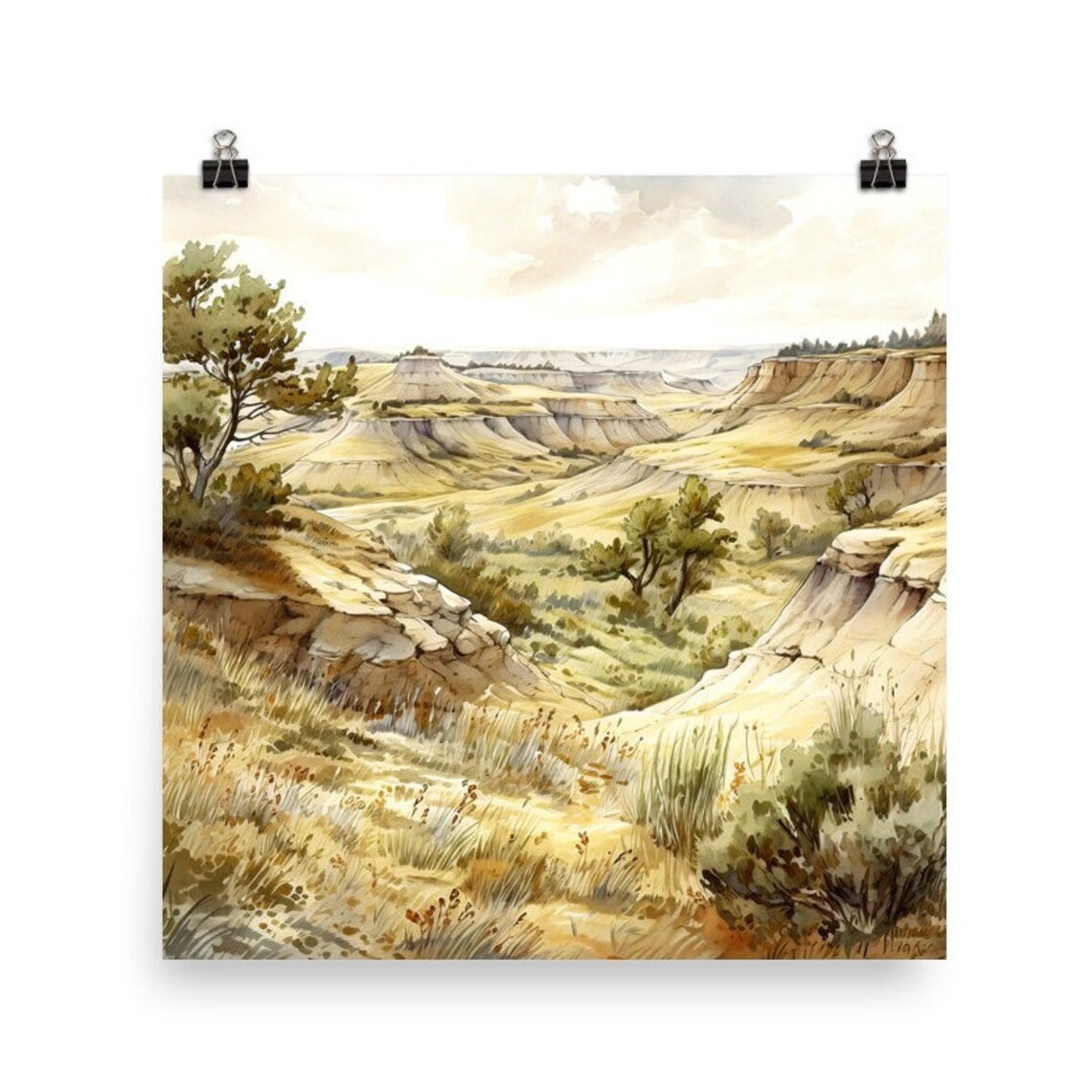 Theodore Roosevelt National Park Golden Buttes Canyon Poster - Image 5