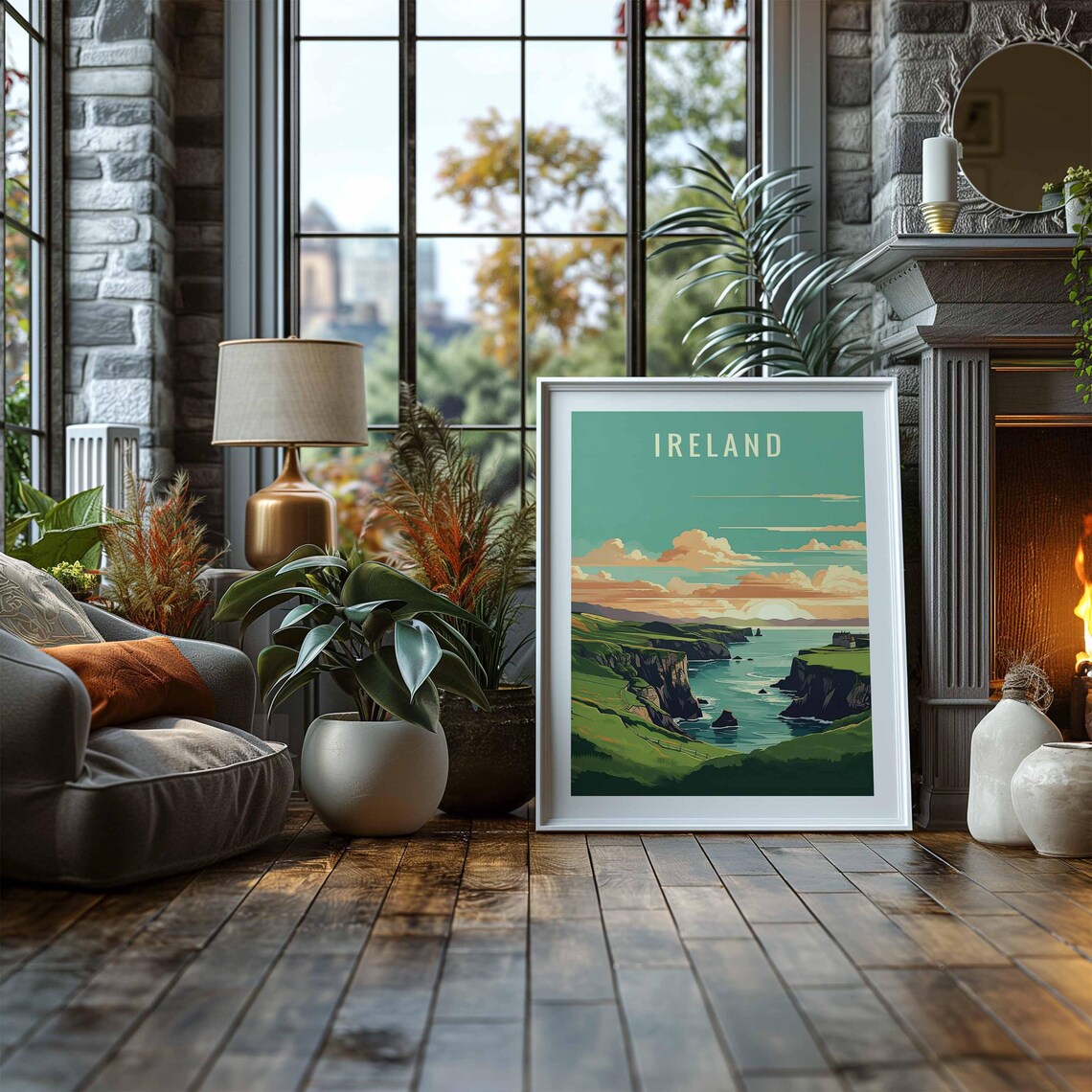 Ireland Travel Poster, European Wall Art Print - Image 3